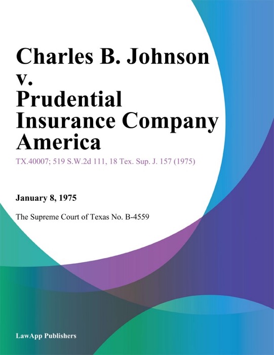 Charles B. Johnson v. Prudential Insurance Company America