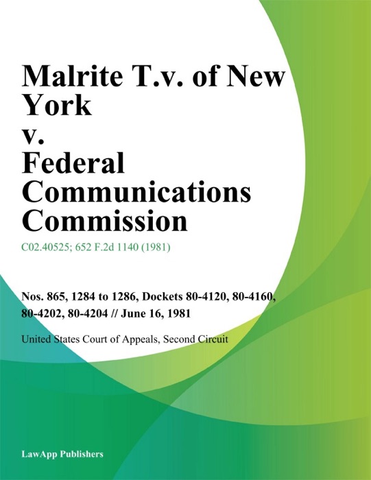 Malrite T.V. of New York v. Federal Communications Commission