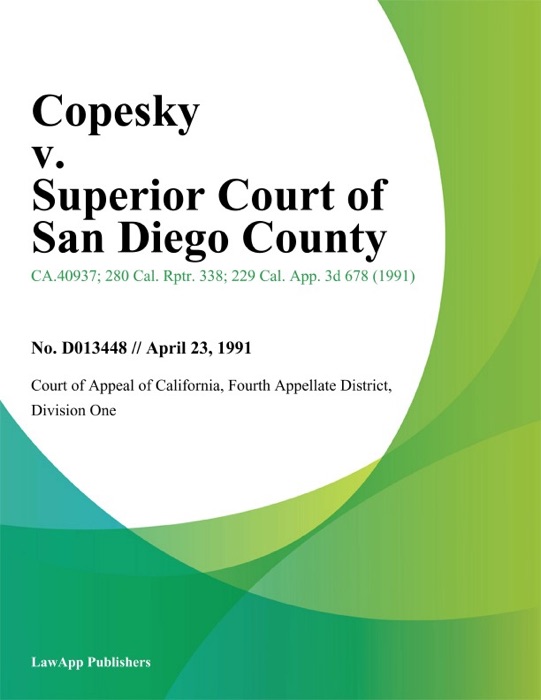 Copesky v. Superior Court of San Diego County