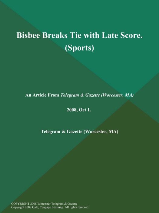 Bisbee Breaks Tie with Late Score (Sports)