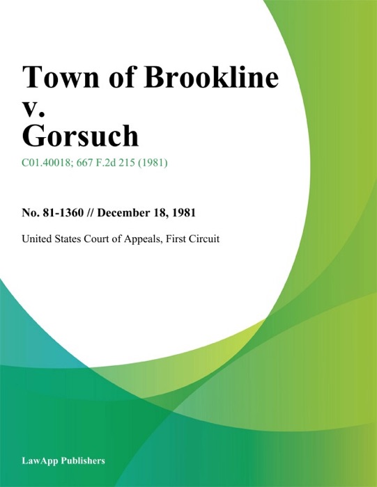 Town Of Brookline V. Gorsuch