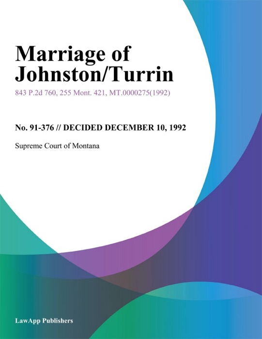 Marriage of Johnston/Turrin