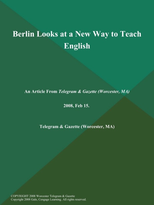 Berlin Looks at a New Way to Teach English