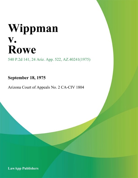 Wippman V. Rowe