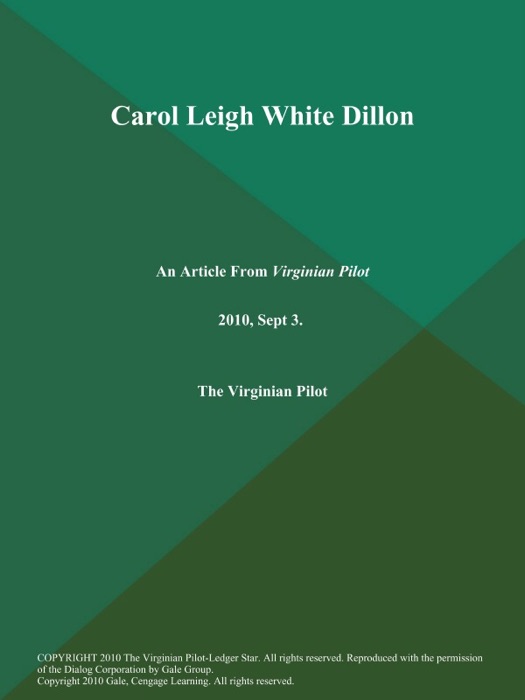 Carol Leigh White Dillon