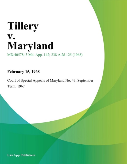 Tillery v. Maryland