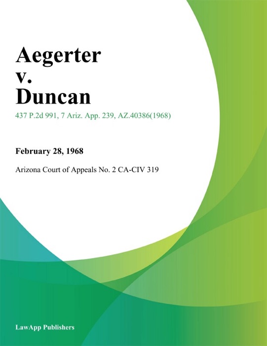 Aegerter V. Duncan