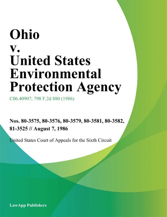 Ohio v. United States Environmental Protection Agency