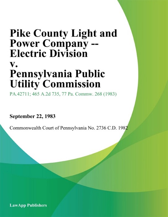 Pike County Light and Power Company -- Electric Division v. Pennsylvania Public Utility Commission