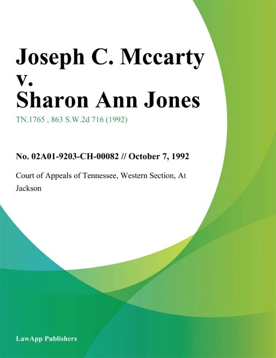 Joseph C. Mccarty v. Sharon Ann Jones