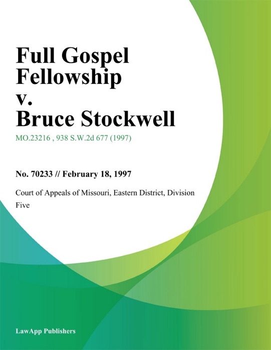 Full Gospel Fellowship v. Bruce Stockwell