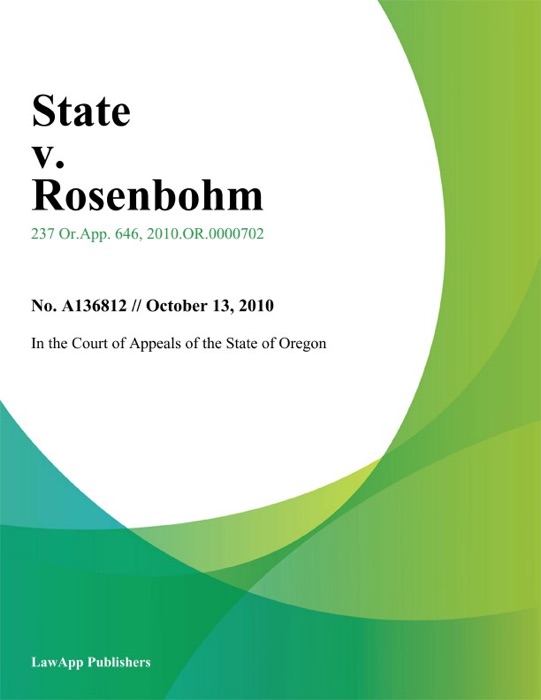 State v. Rosenbohm
