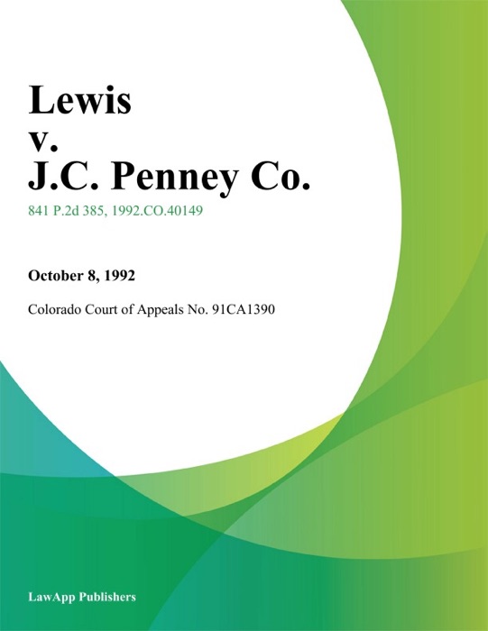 Lewis v. J.C. Penney Co.