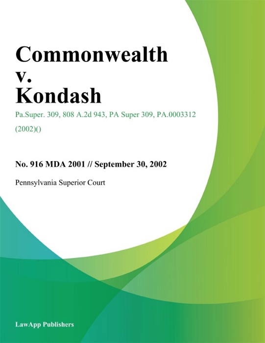 Commonwealth V. Kondash