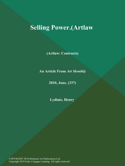 Selling Power (Artlaw: Contracts)