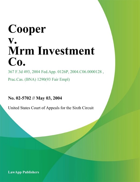 Cooper V. Mrm Investment Co.