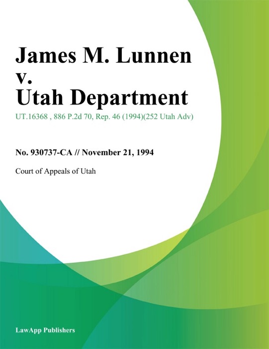 James M. Lunnen v. Utah Department