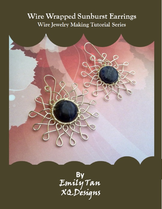 Wire Wrapped Sunburst Earrings