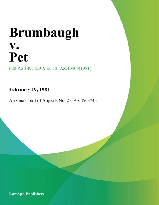 Brumbaugh v. Pet