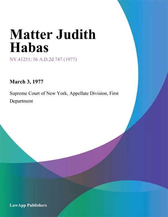 Matter Judith Habas