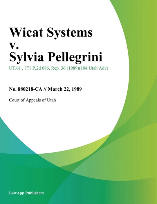 Wicat Systems v. Sylvia Pellegrini