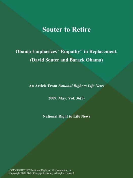 Souter to Retire; Obama Emphasizes 