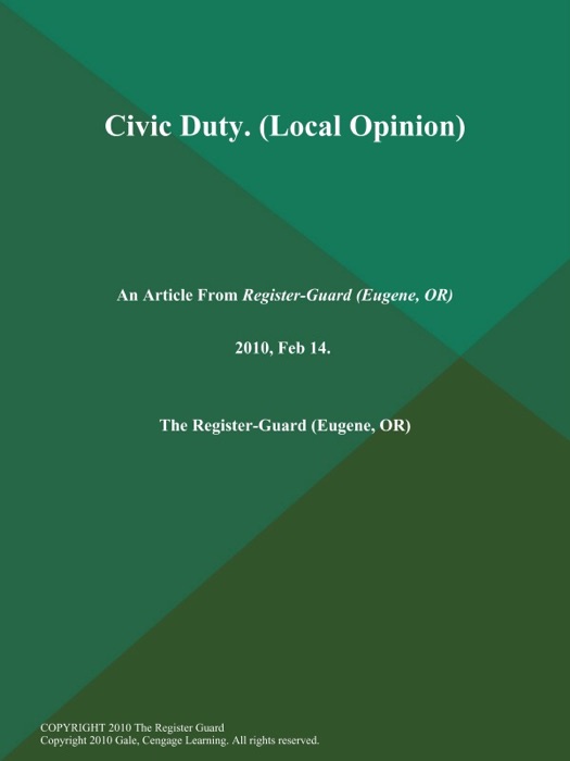 Civic Duty (Local Opinion)