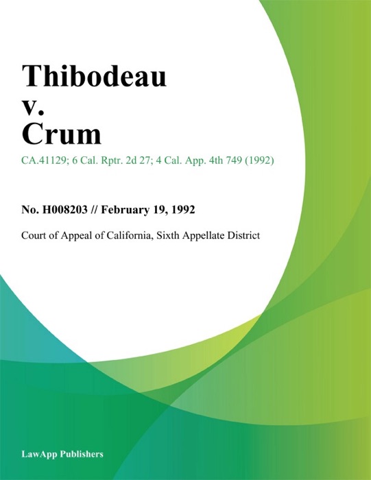 Thibodeau V. Crum