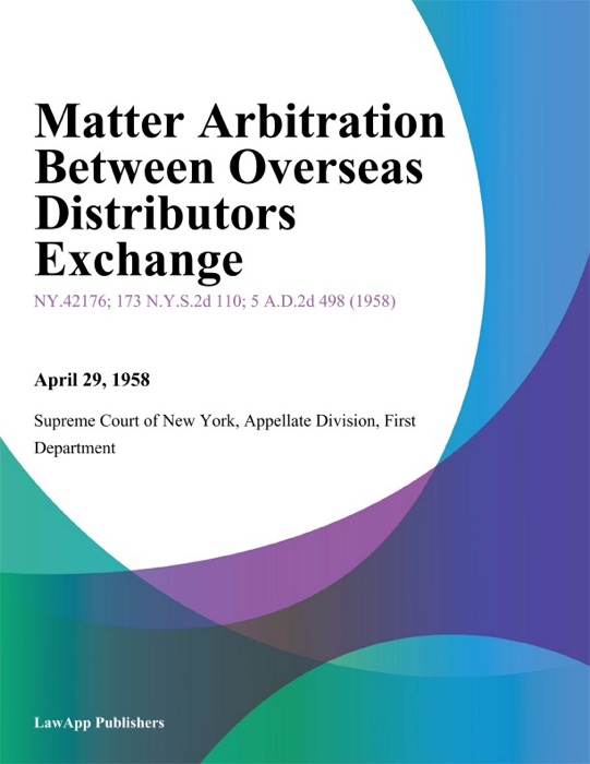 Matter Arbitration Between Overseas Distributors Exchange