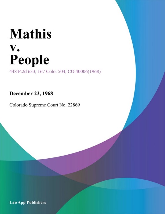 Mathis v. People
