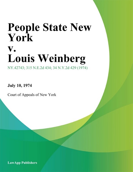 People State New York v. Louis Weinberg