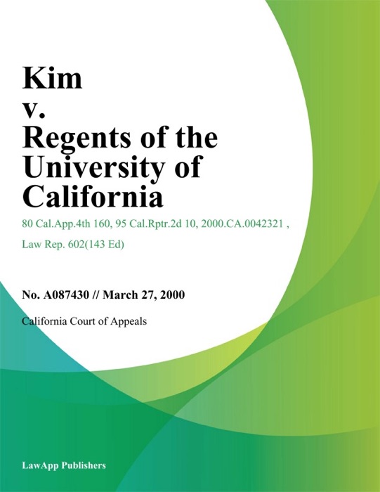 Kim V. Regents Of The University Of California