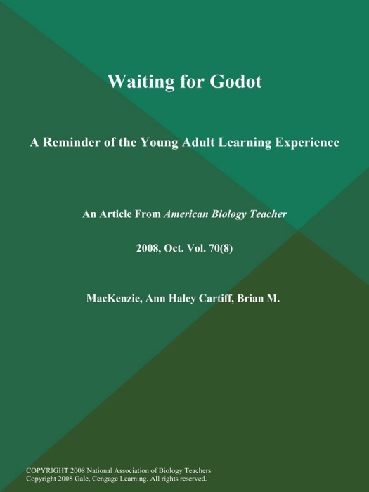 Waiting for Godot: A Reminder of the Young Adult Learning Experience