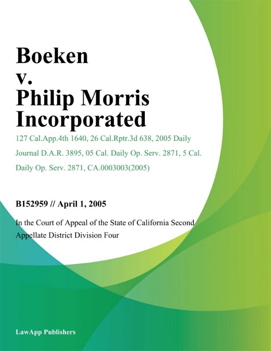 Boeken v. Philip Morris Incorporated