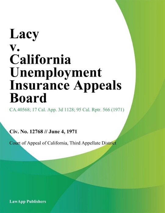 Lacy V. California Unemployment Insurance Appeals Board