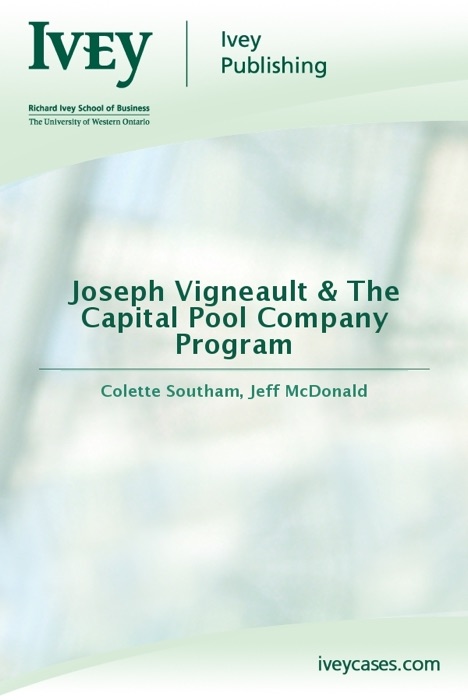 Joseph Vigneault & The Capital Pool Company Program