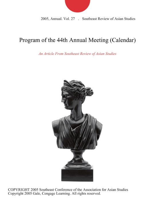 Program of the 44th Annual Meeting (Calendar)