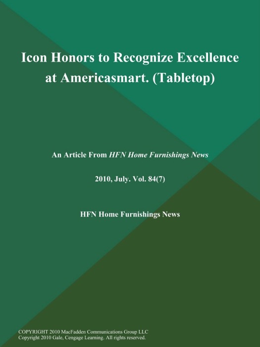 Icon Honors to Recognize Excellence at Americasmart (Tabletop)