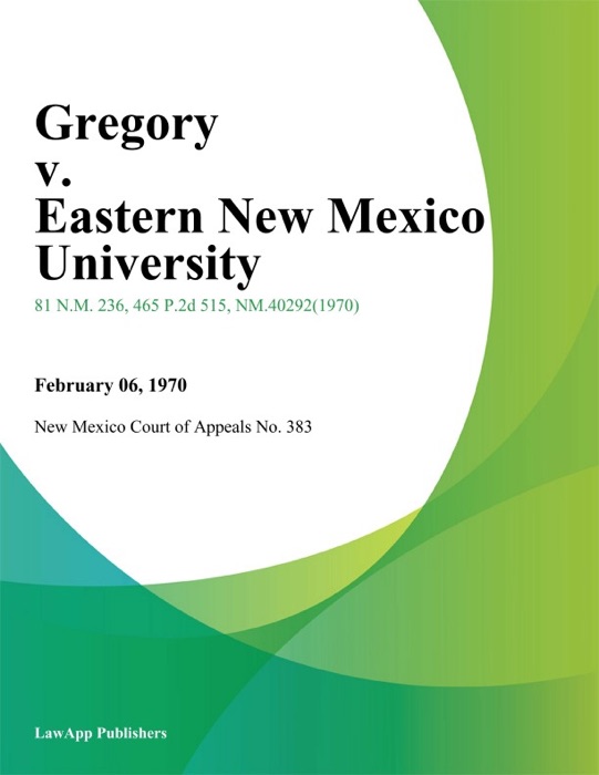 Gregory v. Eastern New Mexico University