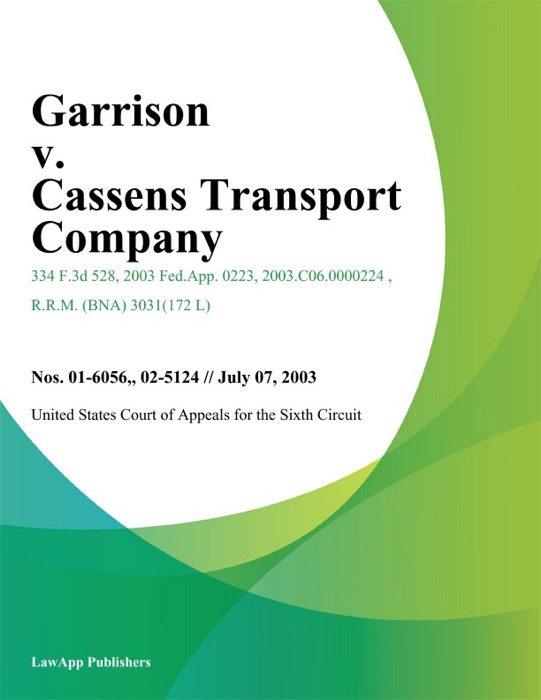 Garrison V. Cassens Transport Company