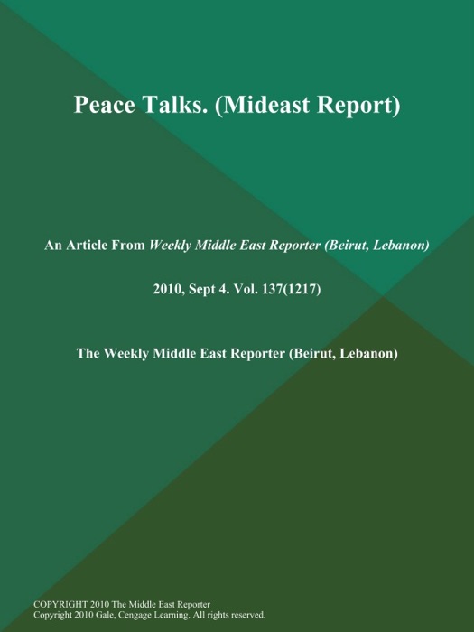 Peace Talks (Mideast Report)