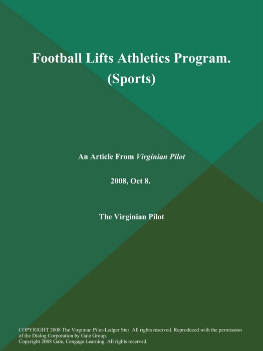 Football Lifts Athletics Program (Sports)