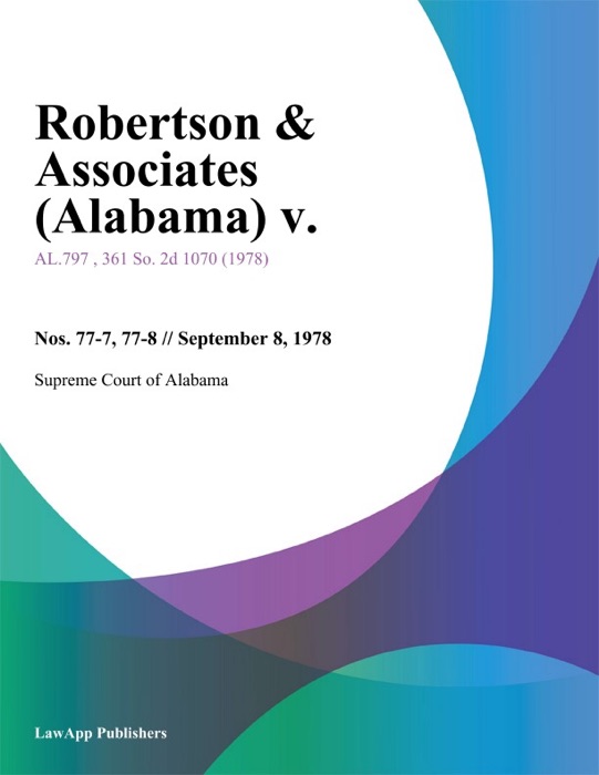 Robertson & Associates (Alabama) V.