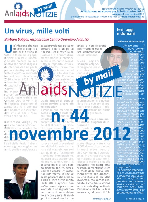 Anlaids Notizie By Mail n. 44 - novembre 2012