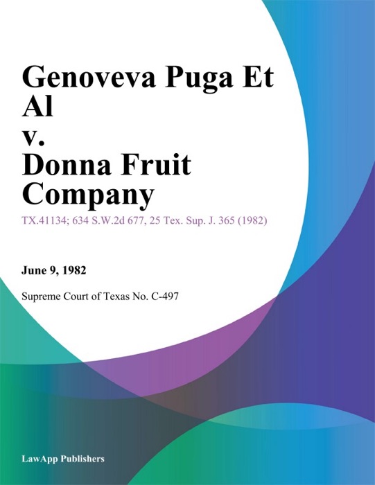 Genoveva Puga Et Al v. Donna Fruit Company