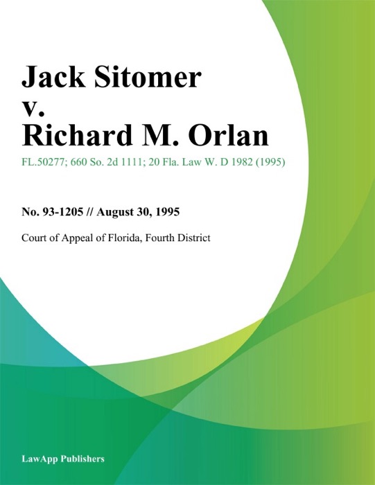 Jack Sitomer v. Richard M. Orlan