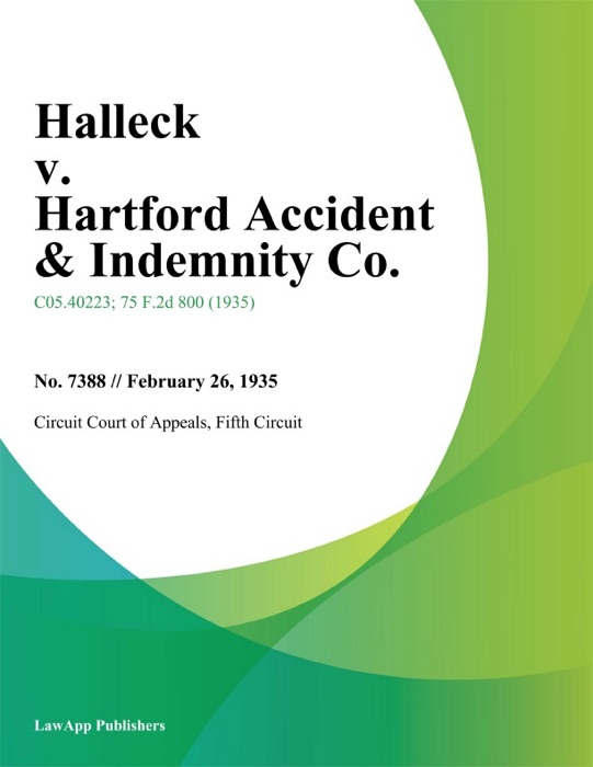 Halleck V. Hartford Accident & Indemnity Co.