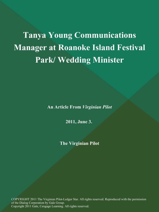 Tanya Young Communications Manager at Roanoke Island Festival Park/ Wedding Minister