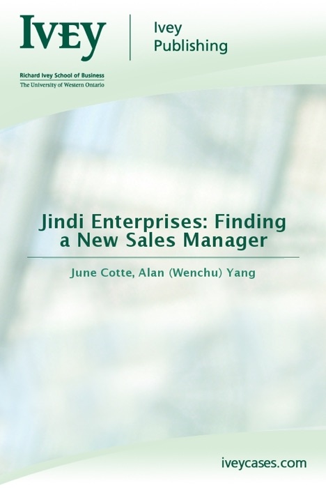 Jindi Enterprises: Finding a New Sales Manager