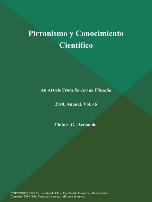 Pirronismo y Conocimiento Cientifico